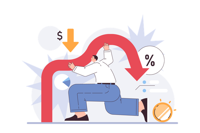 Empresário tenta superar a perda de negócios  Ilustração