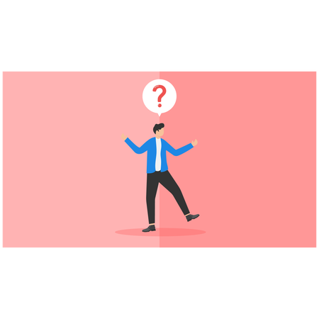 Empresário tomando decisão de negócios  Ilustração