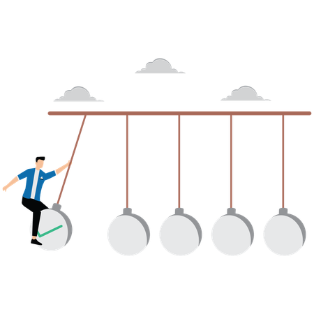 Hombre de negocios trabajando en la casilla de verificación de negocios  Ilustración