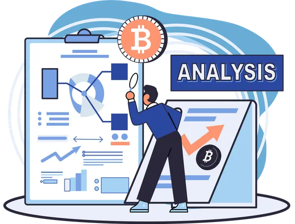 Empresário trabalha em planos de investimento  Ilustração