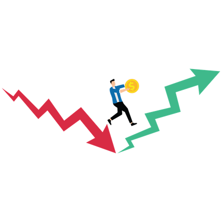 Empresário trabalhando no progresso dos negócios  Ilustração