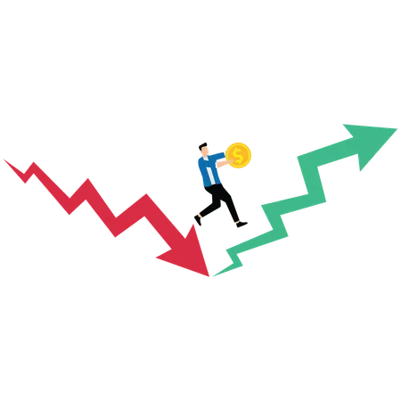 Empresário trabalhando no progresso dos negócios  Ilustração