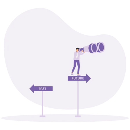 Empresário vê oportunidades de negócios e liderança  Ilustração