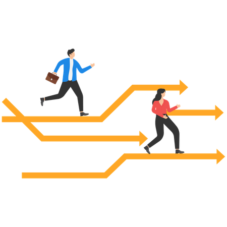 Empresarios y empleados se enfrentan a la inestabilidad empresarial  Ilustración