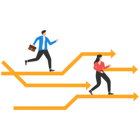 Empresarios y empleados se enfrentan a la inestabilidad empresarial  Ilustración