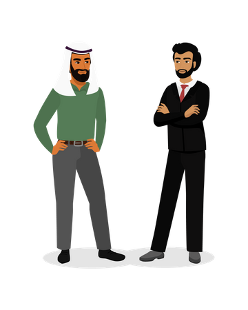 Empresarios árabes  Ilustración