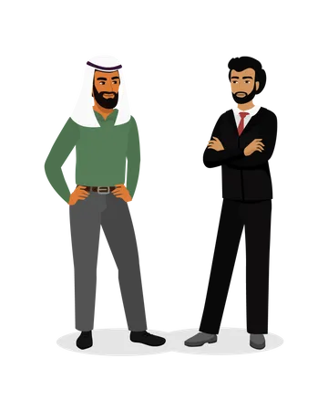 Empresarios árabes  Ilustración