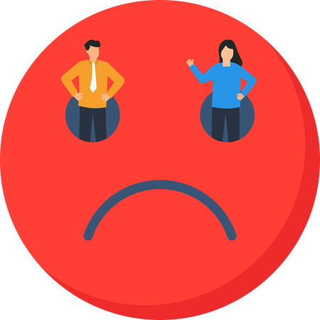 Gente de negocios con cara triste  Ilustración