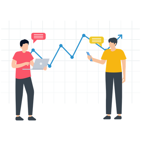 Los empresarios debaten sobre el crecimiento empresarial  Ilustración