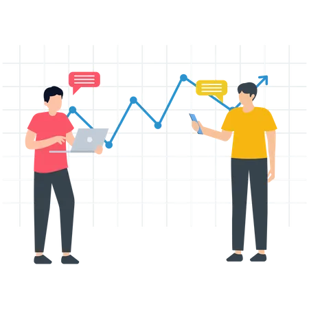 Los empresarios debaten sobre el crecimiento empresarial  Ilustración