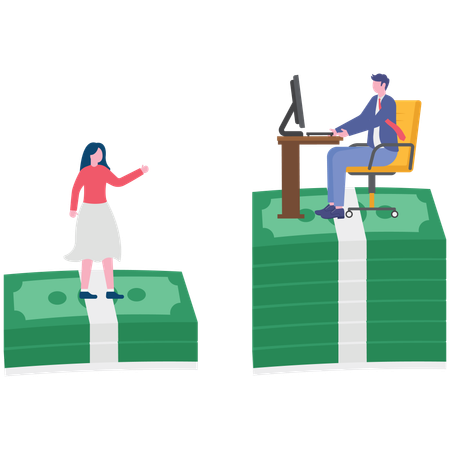 Los empresarios se enfrentan a la brecha salarial de género  Ilustración
