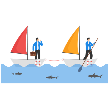 Empresários fazem a empresa avançar  Ilustração