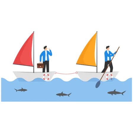 Empresários fazem a empresa avançar  Ilustração