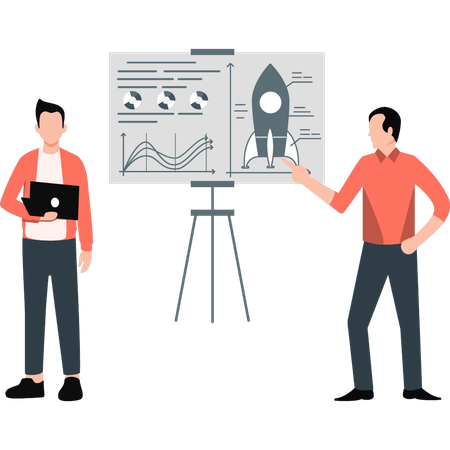 Empresários lançando problema de negócios  Illustration