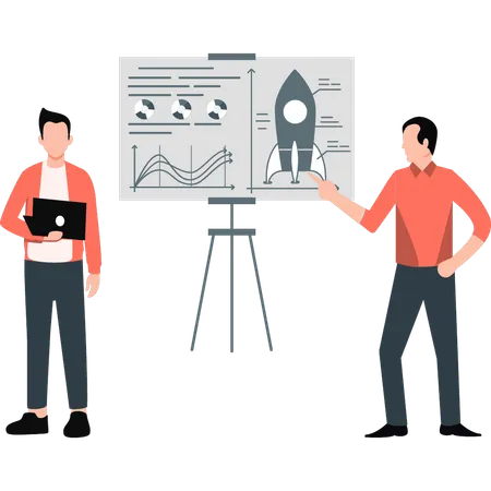 Empresários lançando problema de negócios  Illustration