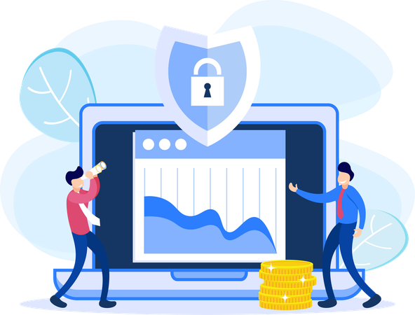 Empresários demonstrando segurança financeira  Ilustração