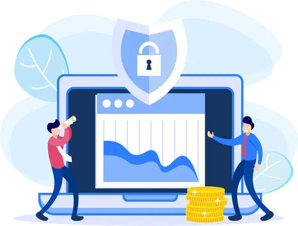 Empresários demonstrando segurança financeira  Ilustração