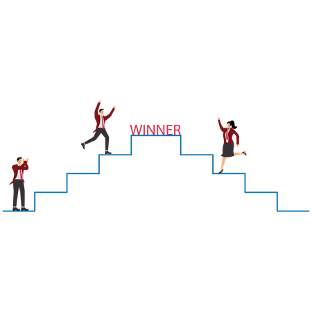 Empresarios frente a la competencia empresarial  Ilustración