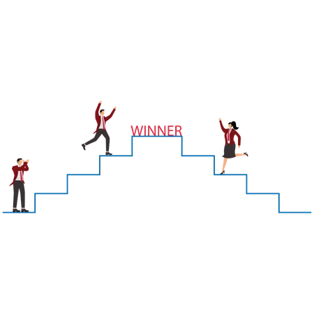 Empresarios frente a la competencia empresarial  Ilustración