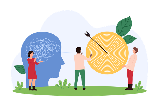 Empresários resolvendo problemas complexos  Ilustração