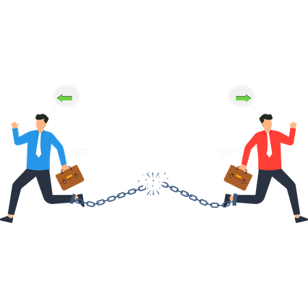 Empresários se libertando  Ilustração