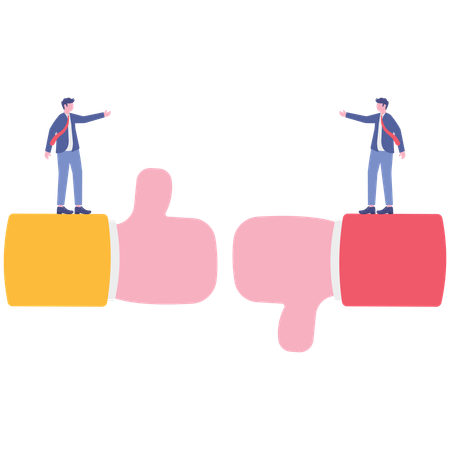 Empresários trabalhando na avaliação de desempenho  Ilustração