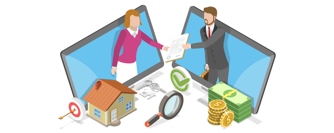 Empréstimo hipotecário on-line  Ilustração