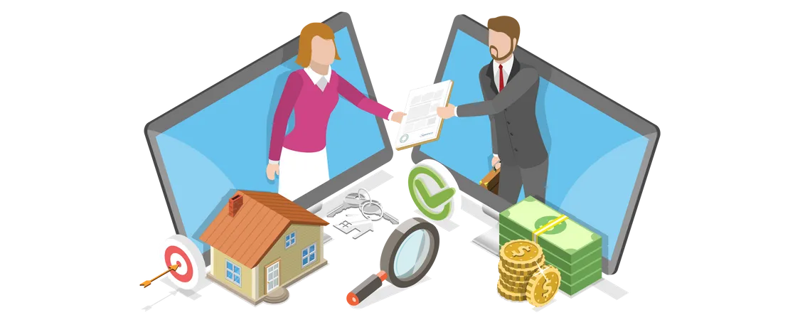 Empréstimo hipotecário on-line  Ilustração