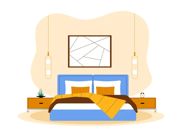 Empty bedroom  Illustration