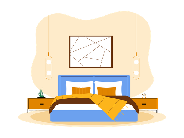 Empty bedroom  Illustration