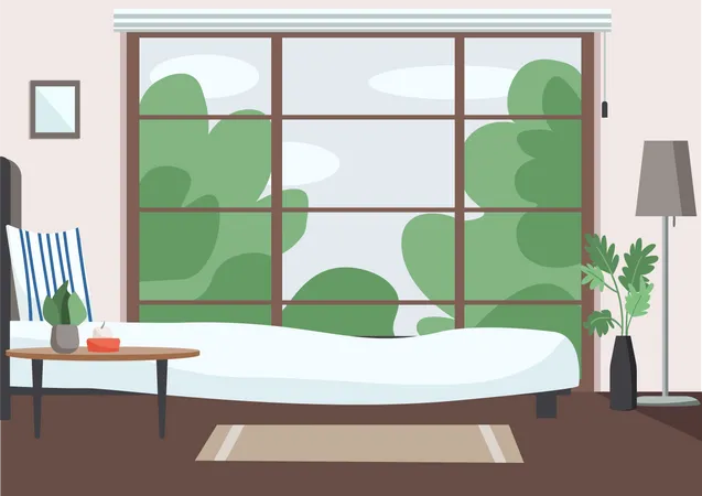 Empty bedroom  Illustration