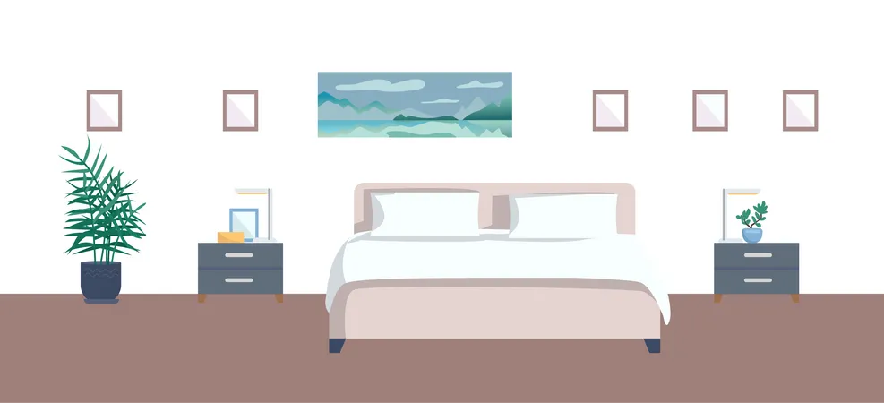 Empty bedroom  Illustration