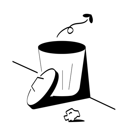 Empty bin  Illustration