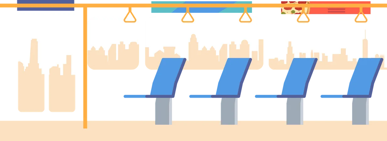 Empty Bus Illustration