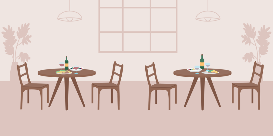 Empty cafe Illustration