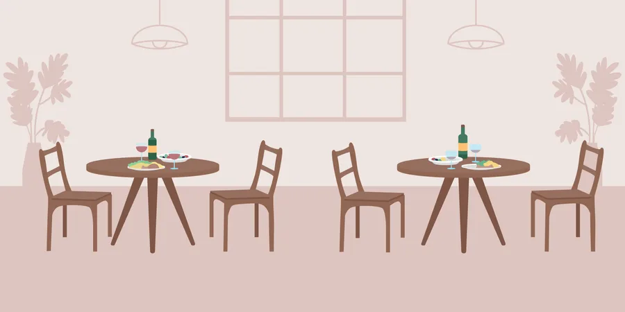 Empty cafe  Illustration