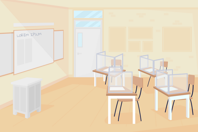 Empty class at school Illustration