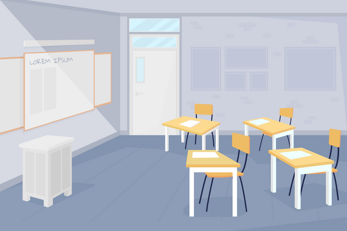 Empty classroom  Illustration