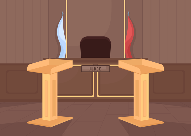Empty court room Illustration