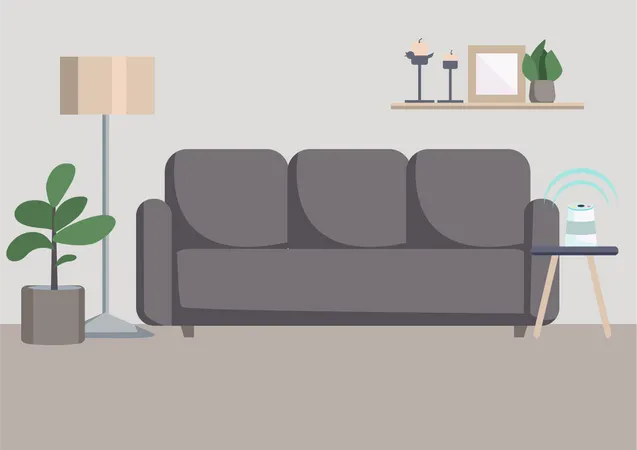 Empty living room Illustration