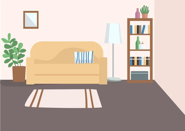 Empty living room  Illustration