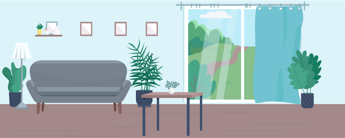 Empty living room  Illustration