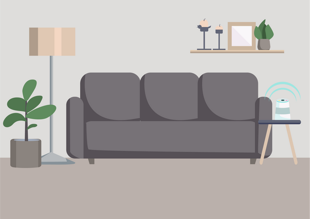 Empty living room  Illustration