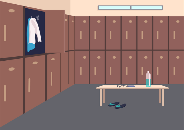 Empty locker room Illustration
