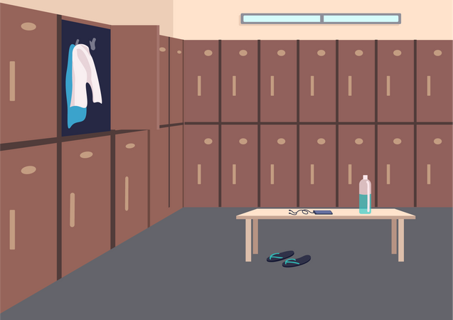 Empty locker room  Illustration