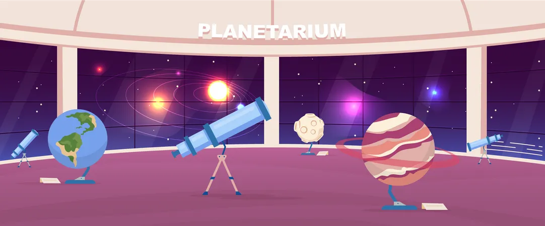 Empty planetarium Illustration