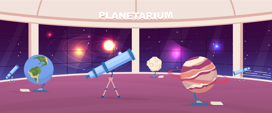 Empty planetarium  Illustration