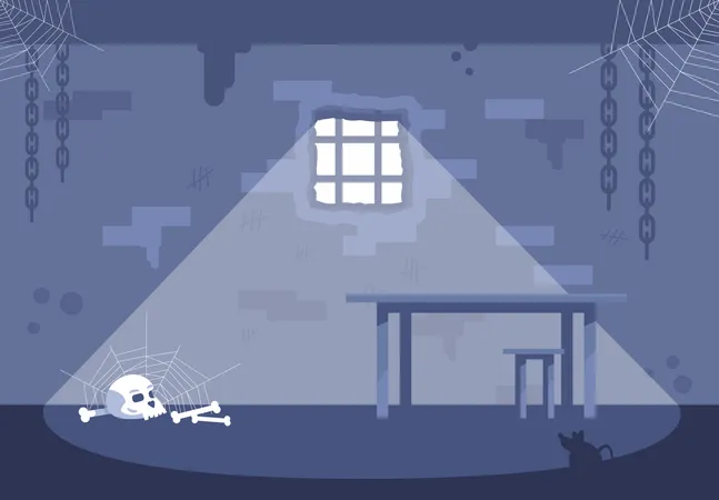 Empty prison cell  Illustration