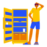 illustration for empty refrigerator