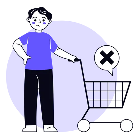 Empty shopping cart  Illustration